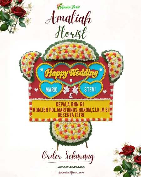 Papan Bunga Pernikahan Candigatak